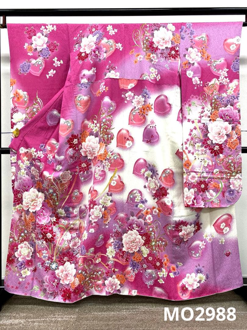 ブランド振袖 Angel Heart 銀通し 刺繍 身丈157cm 撥水加工済