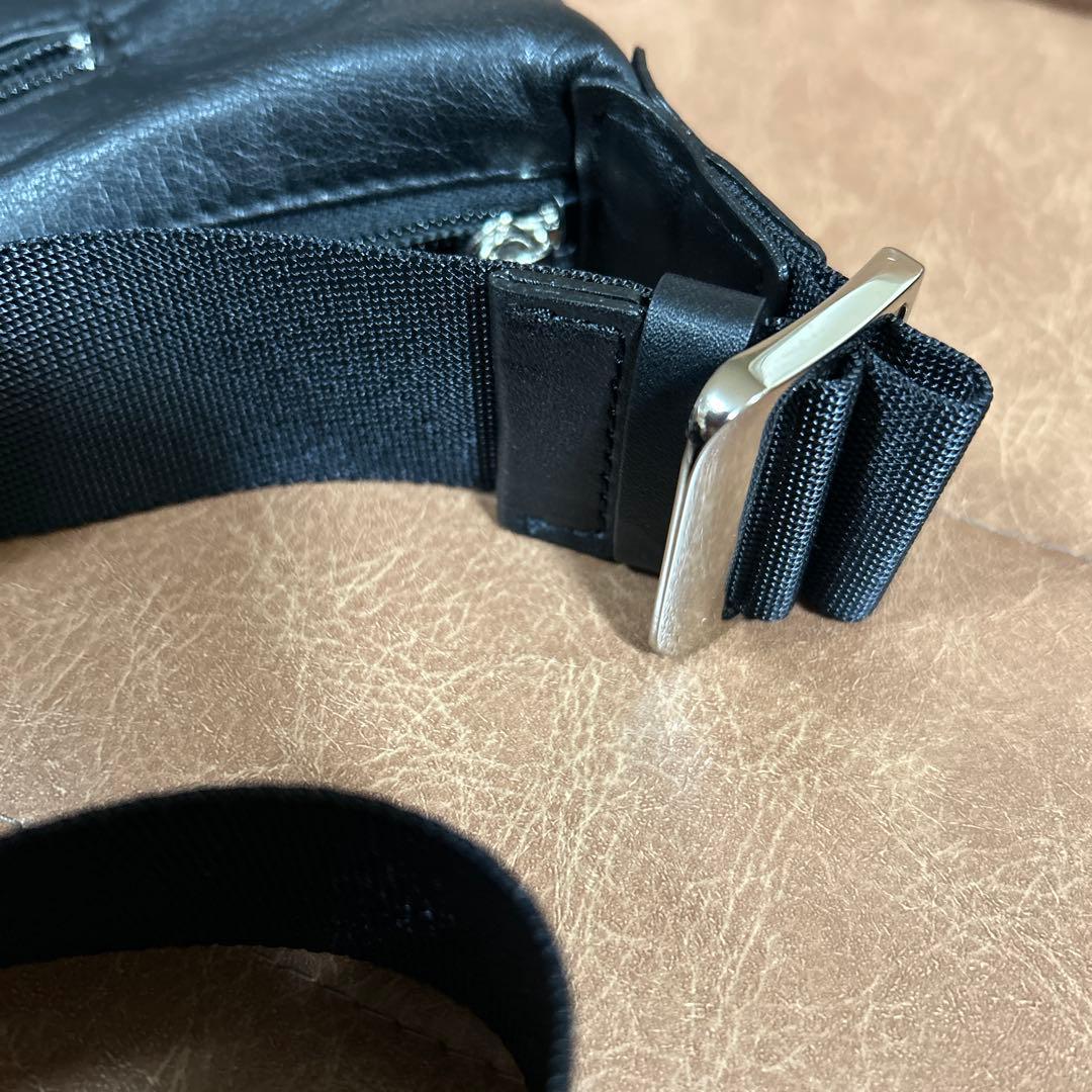 【美品】russet✨ラシットのソフトレザーラウンドショルダーバッグ　BLACK