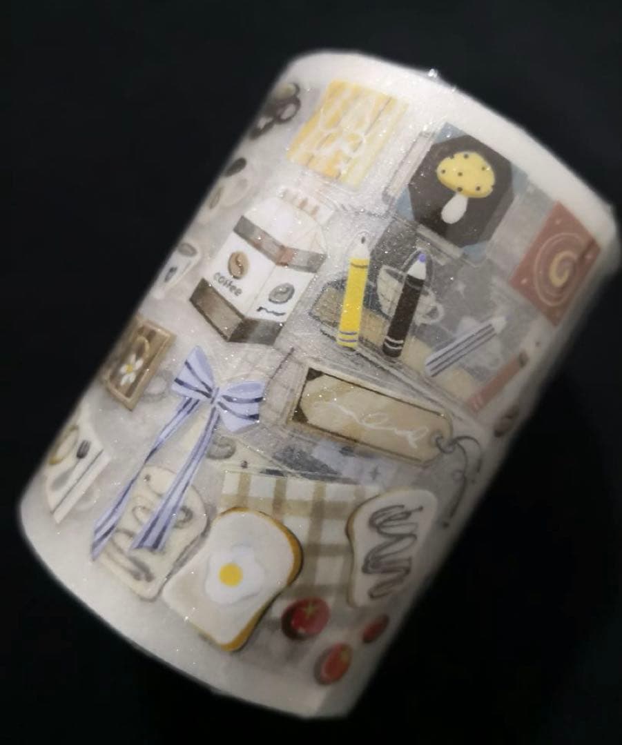 【8456】海外　マステ　5.25mラメ加工　PETマスキングテープ