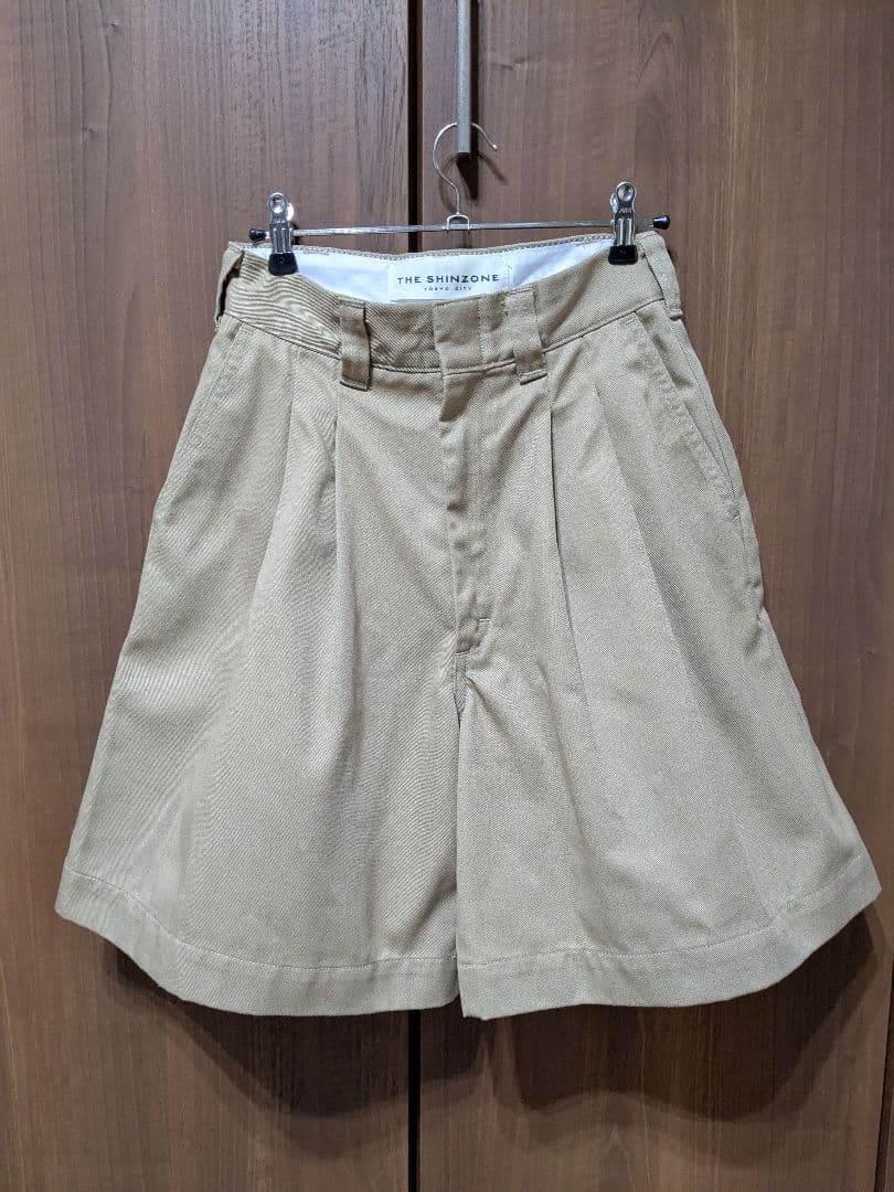 シンゾーン トムボーイ ショートパンツ ベージュ プリーツ キュロット 34