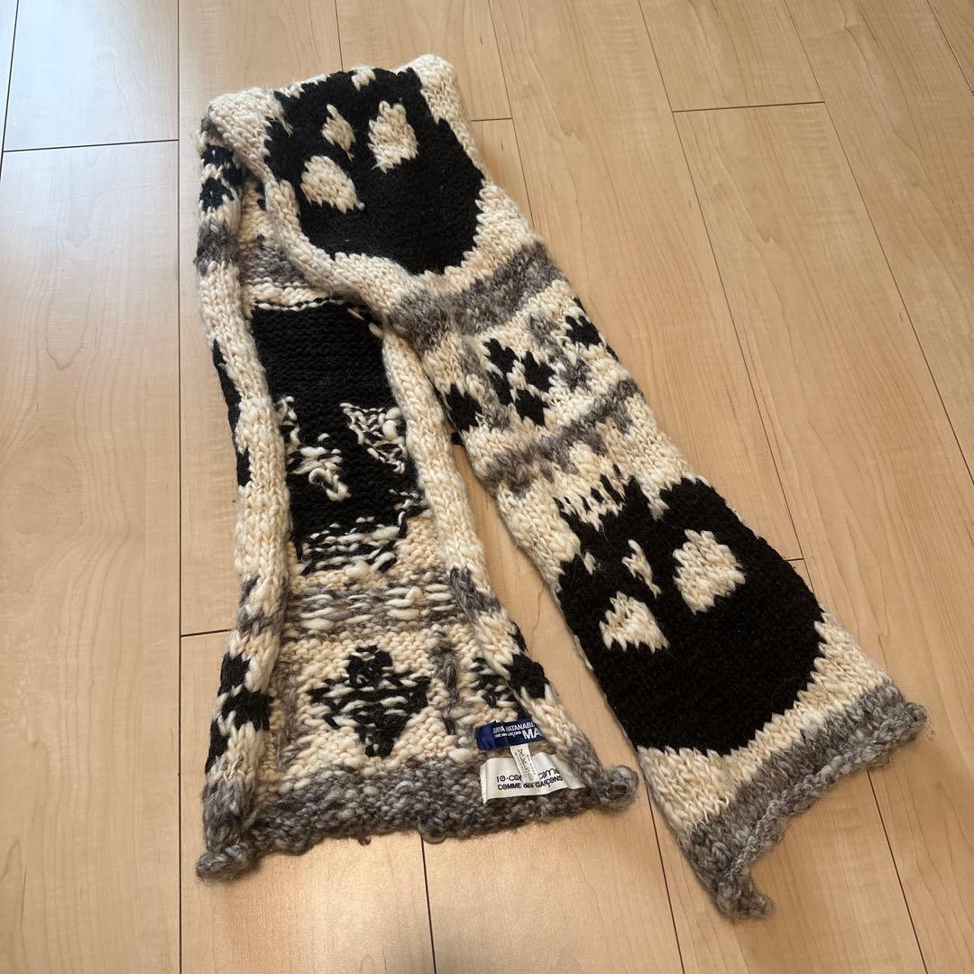 JUNYA WATANABE MANスカル柄ニットマフラー