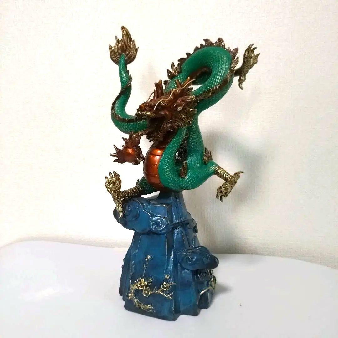 定価１９万　中国、工芸品　四季龍神　置物　風水　強運、豪運　金属　龍神　置物