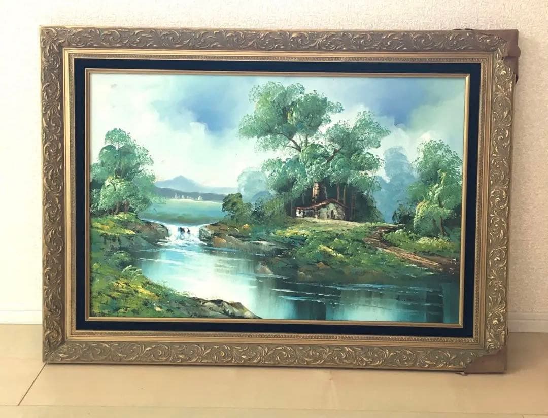 絵画 油絵 油彩画 風景画 額縁　額装 フレーム アンティーク