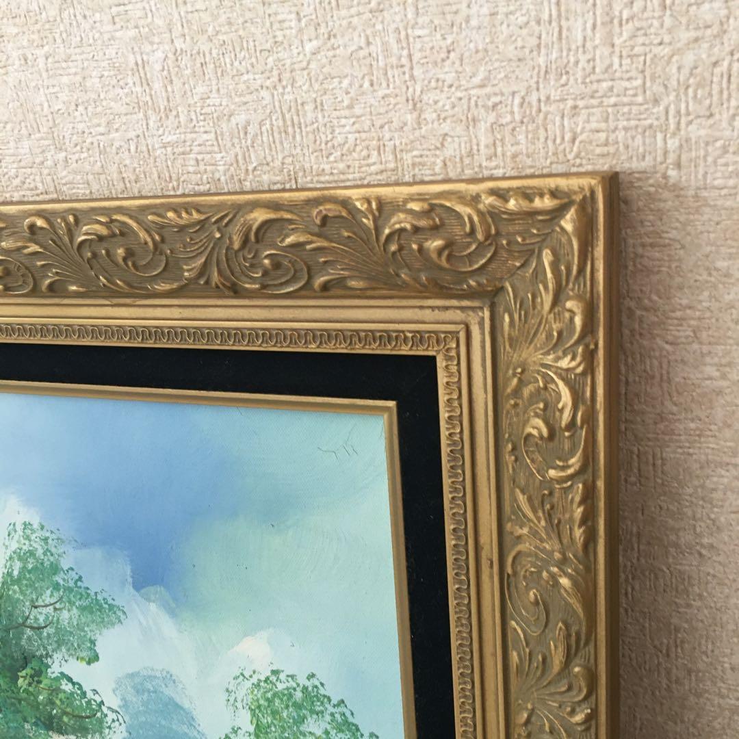 絵画 油絵 油彩画 風景画 額縁　額装 フレーム アンティーク