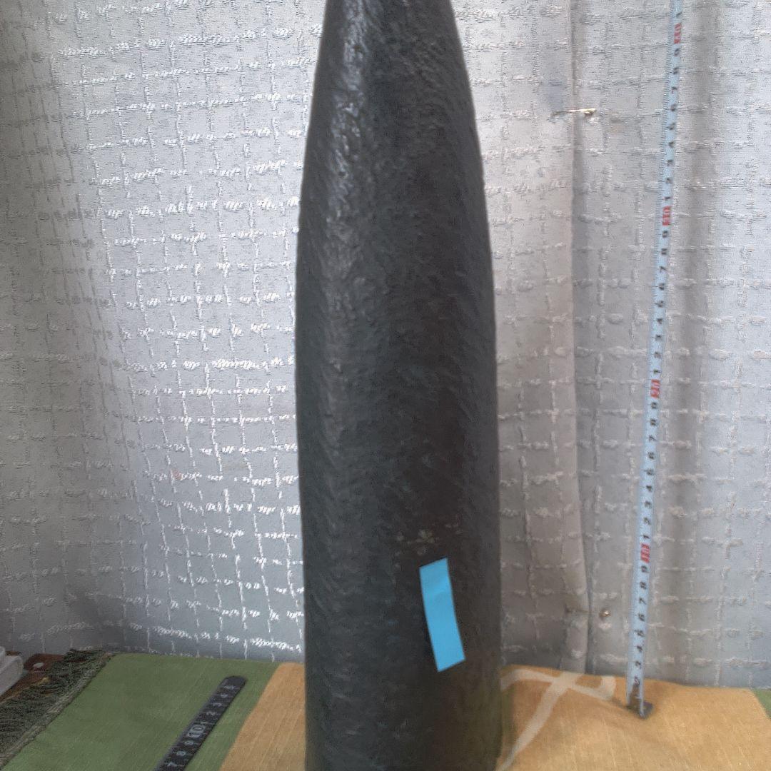 黒い細長い花器 銅製 アート 美術 アンティーク 骨董 まさを