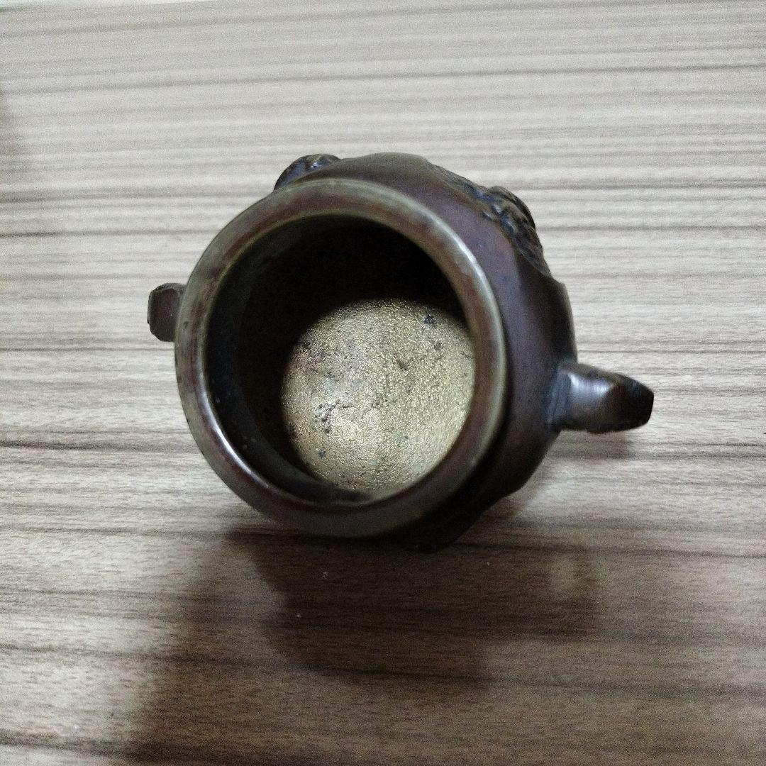 古銅器象香炉 アンティーク 年代物 2点 台座付き