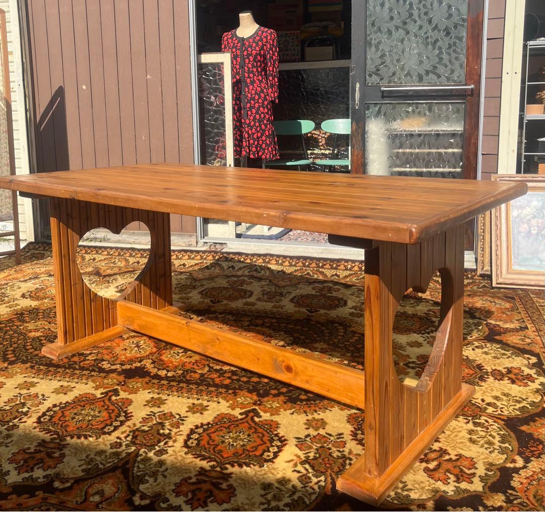 緑子＊カントリー ハート型 ダイニングテーブル インテリア