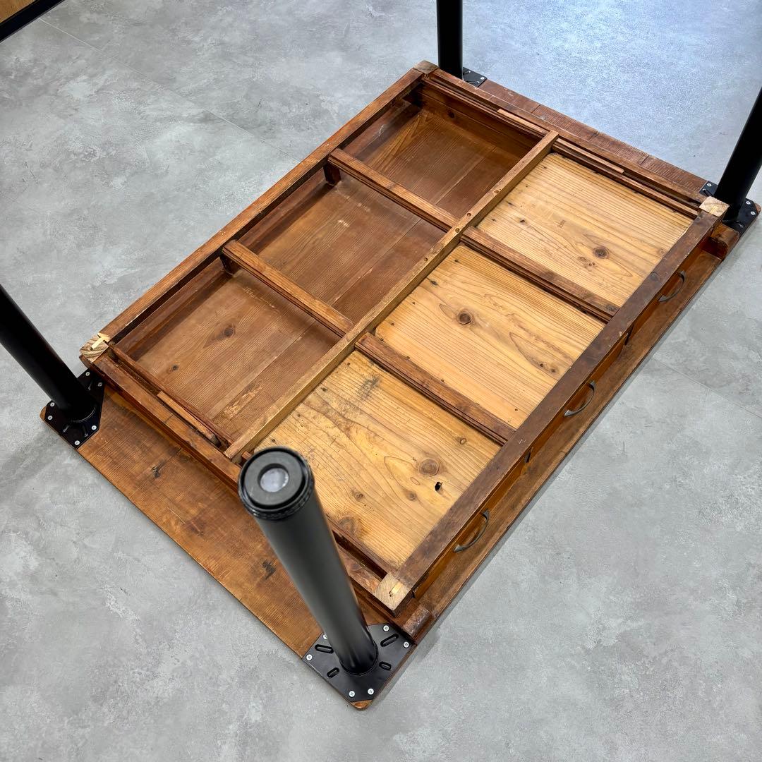 【リメイク】 ビンテージ ワークテーブル／ダイニングテーブル