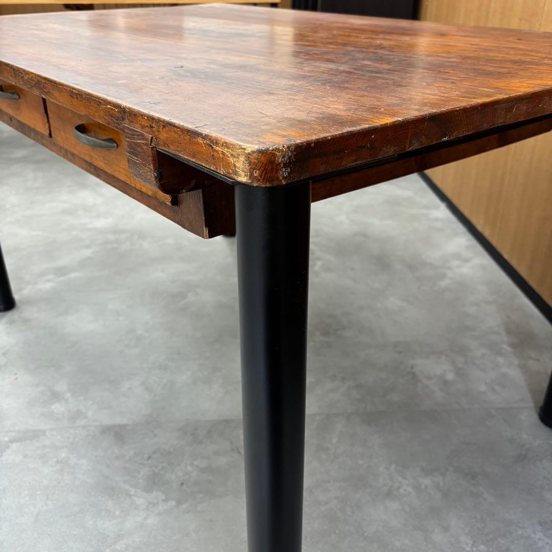 【リメイク】 ビンテージ ワークテーブル／ダイニングテーブル