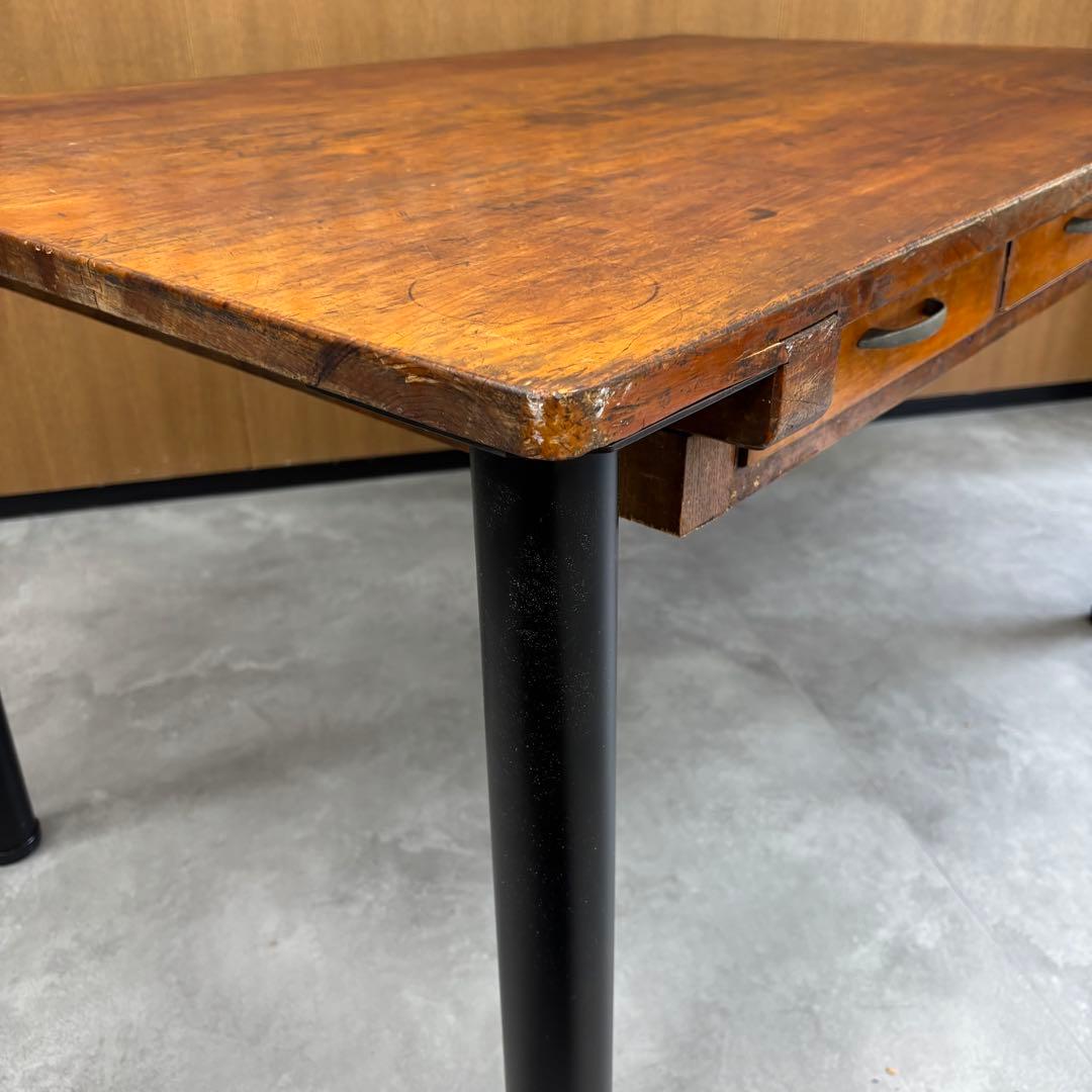 【リメイク】 ビンテージ ワークテーブル／ダイニングテーブル