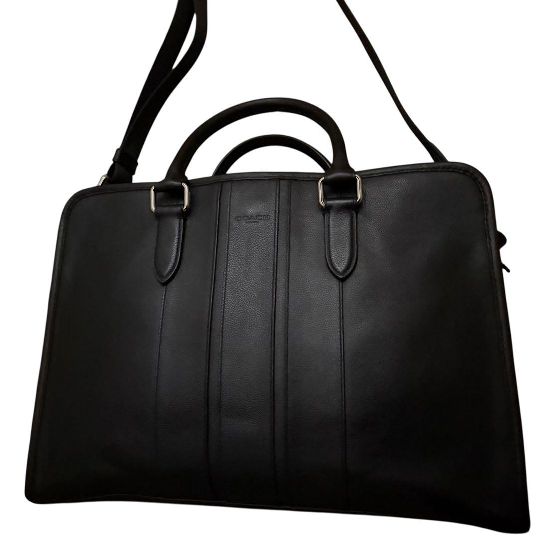 コーチ　ビジネスバッグ　2way ブリーフ　ブラック　レザー　ボンド　72309