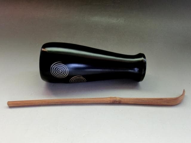 茶箱■利休茶箱 8点セット 京焼 赤絵　刷毛 振出茶入 茶碗 お茶道具 古美術■