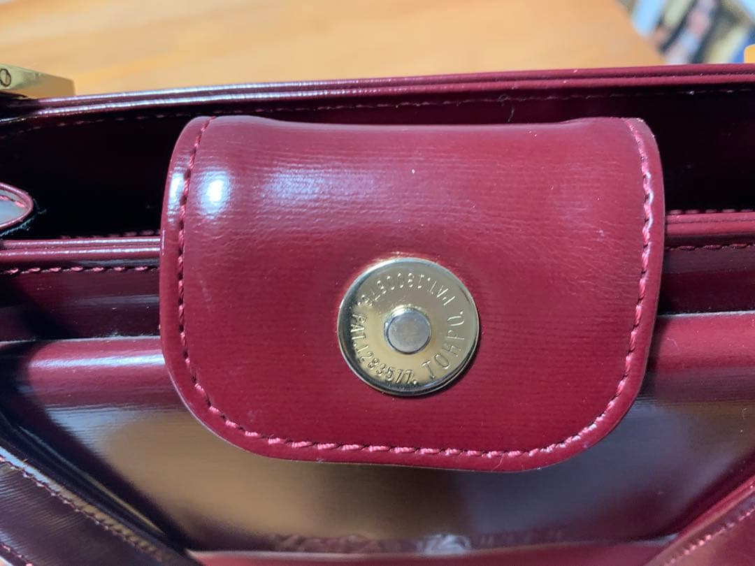 美品 イヴ サンローラン ヴィンテージ YSL バーガンディ レザー