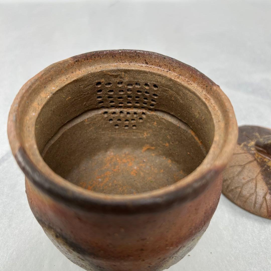 D佐藤苔助 備前焼宝瓶 蛙手捻り人気作者 急須 共箱 共布 茶注 煎茶 茶道具