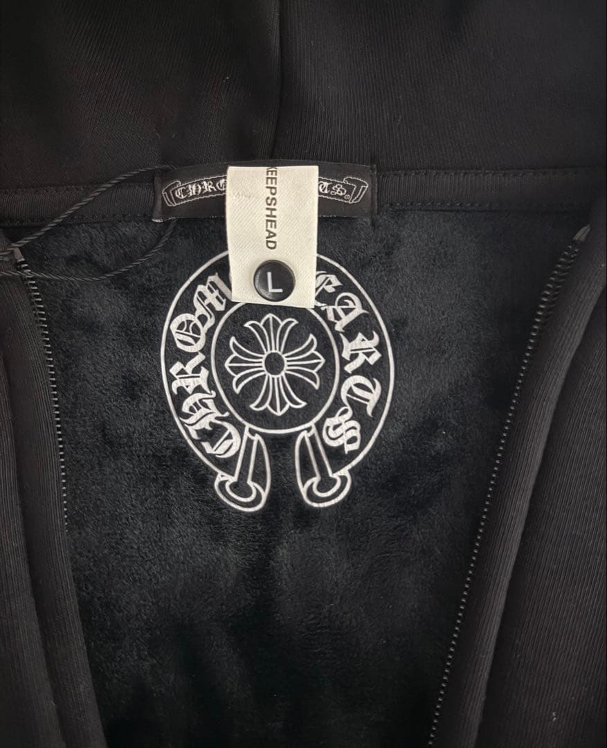 CHROME HEARTS 厚手フリース生地パーカー男女兼用