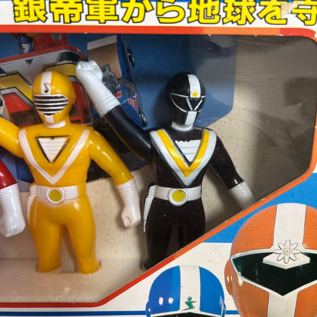 ⚠️デッドストック品　地球戦隊ファイブマン　ヒーローセット　ソフビ　バンダイ
