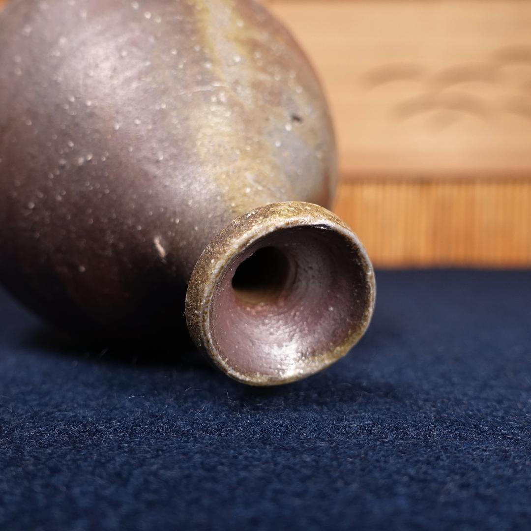 無形文化財 藤原楽山 備前徳利 共箱