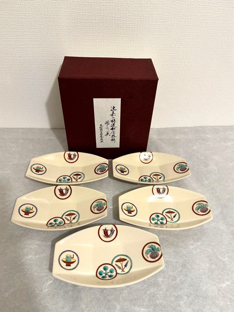 【未使用】辻嘉一　特選和食器揃　用の美　料亭辻留 全60点　12種×5客　解説書