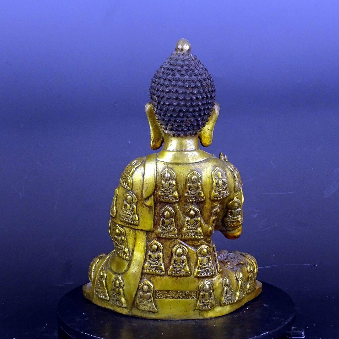 仏教美術 仏像 釈迦仏像 仏堂奉納 銅製 鎮宅辟邪 開運風水 招財 置物工芸品