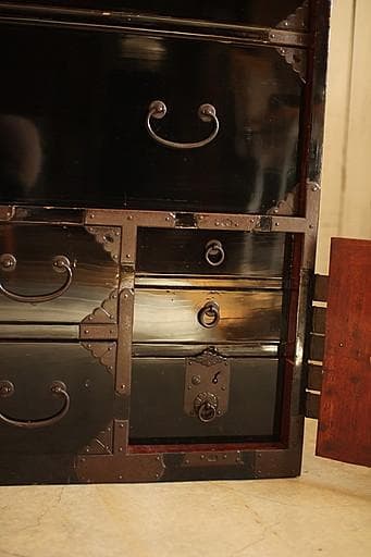 綺麗な庄内時代箪笥　5段　総桐材　タンス　収納　古家具　古民家　時代家具