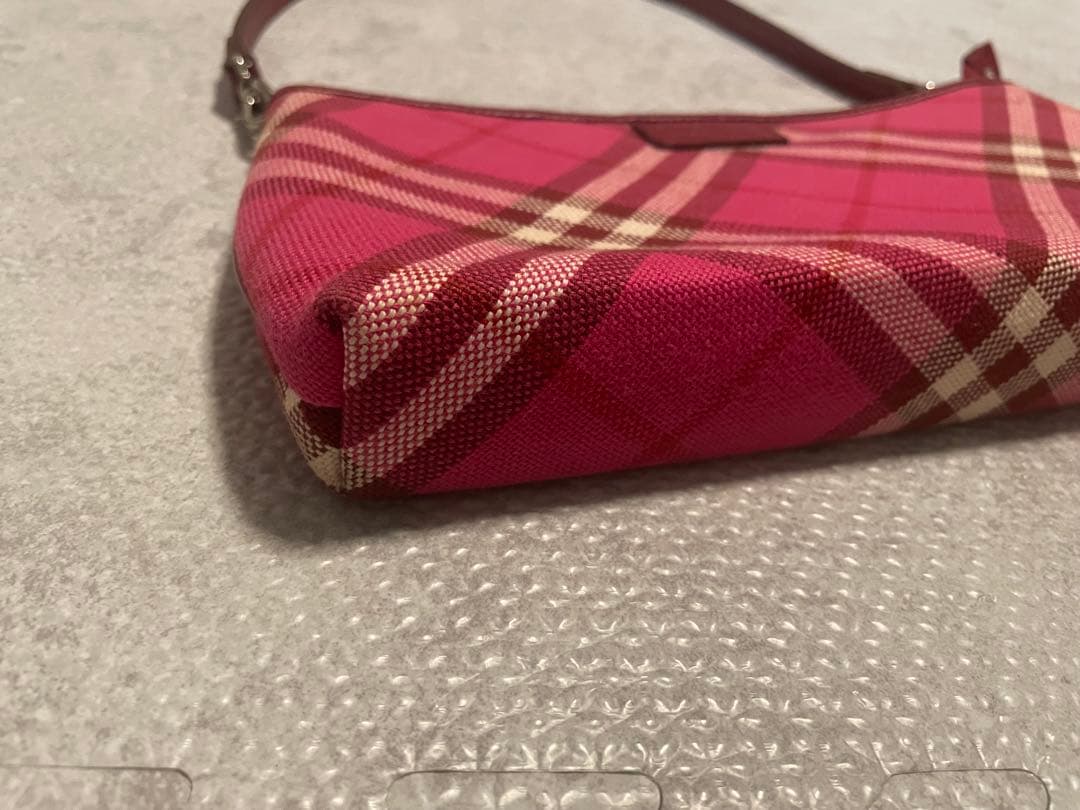 Burberry ブルーレーベル　ピンク チェック柄 ハンドバッグ