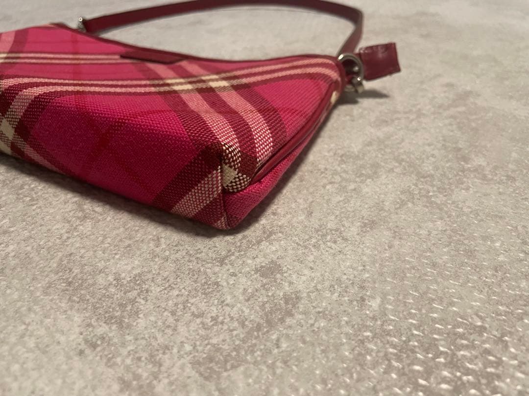 Burberry ブルーレーベル　ピンク チェック柄 ハンドバッグ