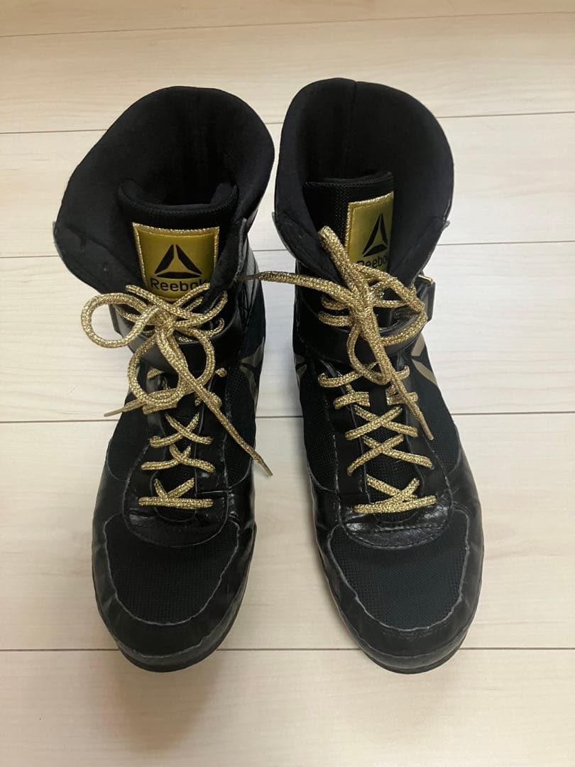 Reebok ボクシングシューズ ハイカット ブラック/ゴールド 27㎝