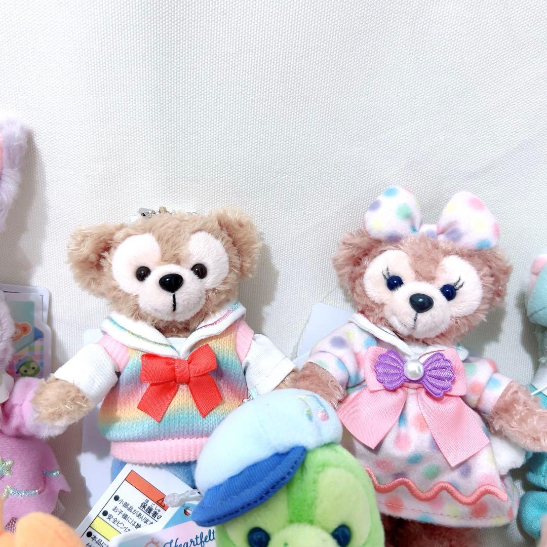 ダッフィー　ぬいぐるみバッジ全7点　ハートフェルトレターズオブフレンドシップ