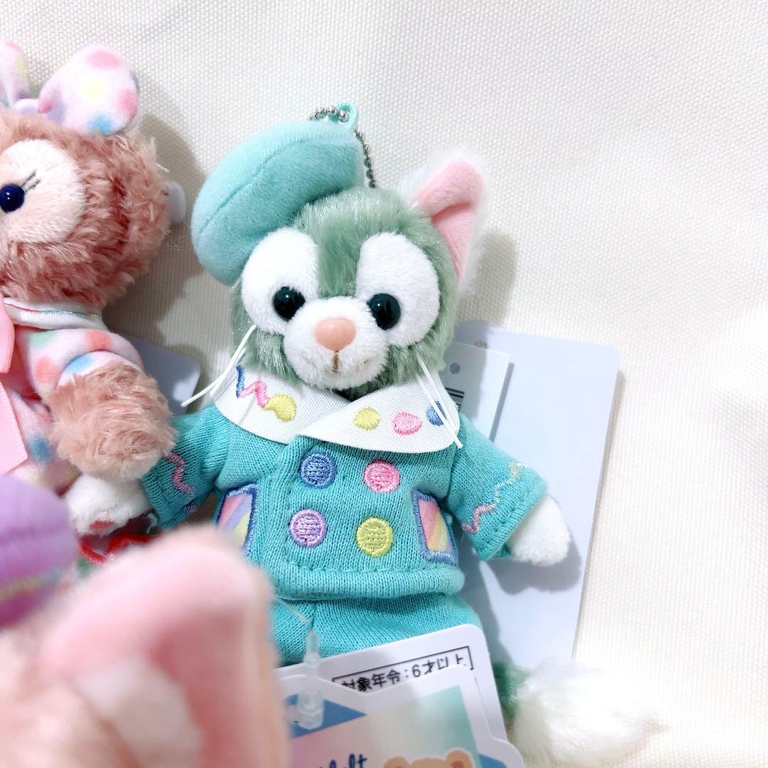 ダッフィー　ぬいぐるみバッジ全7点　ハートフェルトレターズオブフレンドシップ