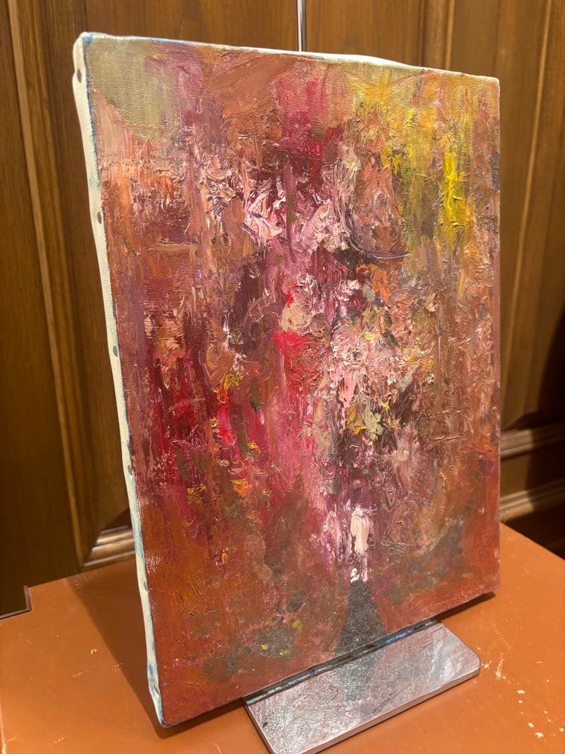 【B4】自作抽象油画「郷望」