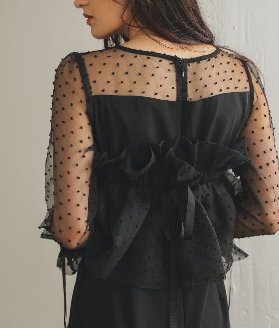 haremode メニーウェイラッフルケープドレス　オケージョン　結婚式　フリル