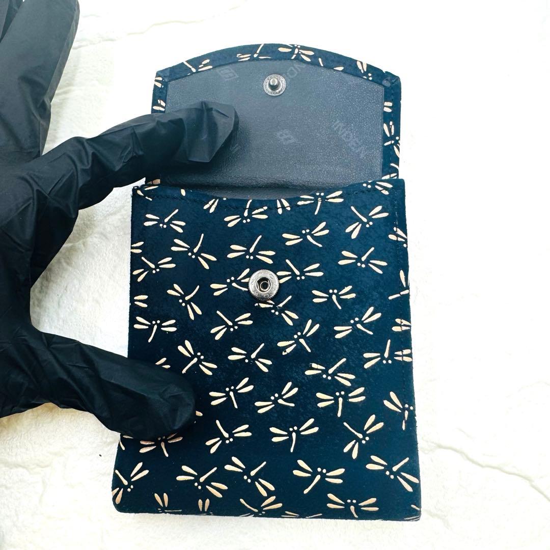 【超美品】✨印傳屋✨INDEN-YA❤️ バック ＆ 二つ折り財布　　とんぼ柄