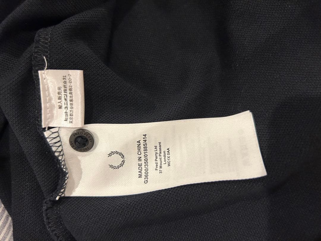 フレッドペリー　ポロシャツ　ブラック