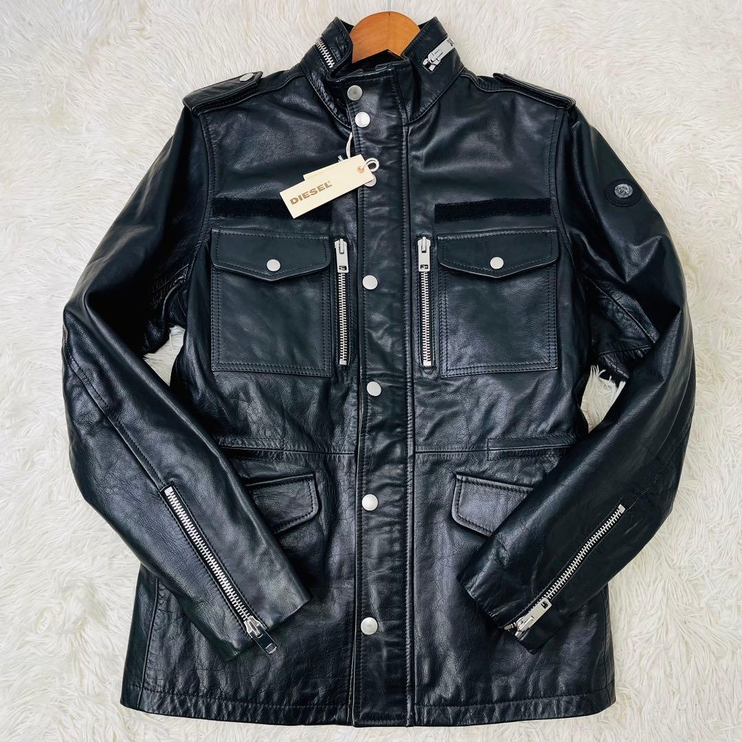 未使用タグ付✨ディーゼル レザージャケット M-65 レザー ミリタリー 本革
