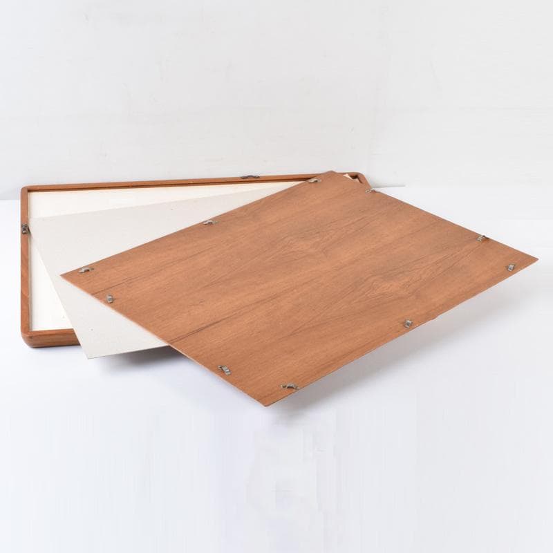 中国　工芸印刷　斉白石筆　水墨画　三餘図　額装　C　7431A