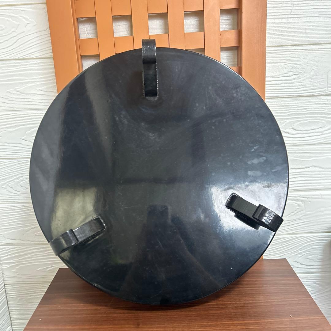 螺鈿細工　足付膳丸座卓　お盆　高足　工芸品　机