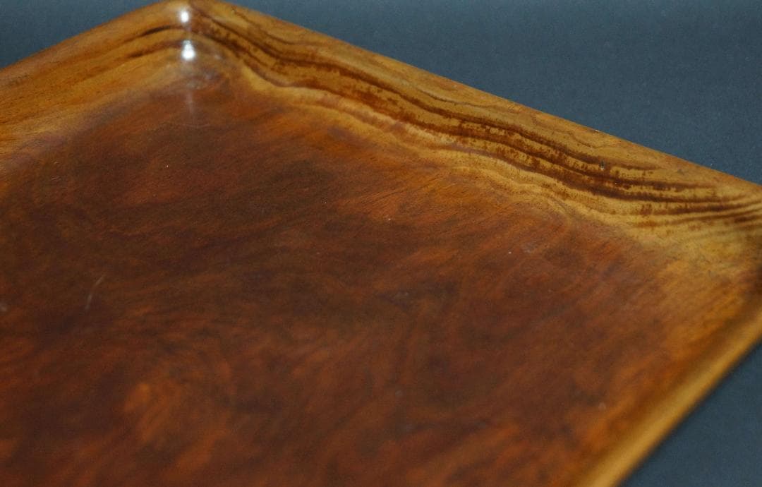 木製 肥松製 石谷作 盆 刳り貫き煎茶盆 長方盆 煎茶道具