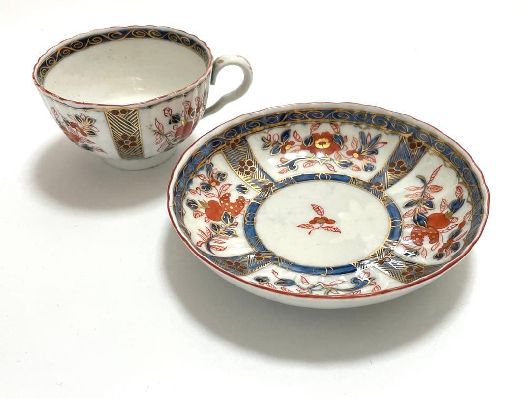 骨董　西洋アンティーク　古伊万里写　ウェッジウッド カップアンドソーサー