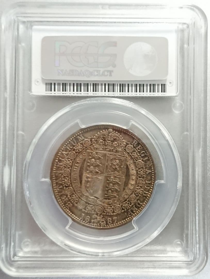 イギリス 1887年 ヴィクトリア ビクトリア ハーフクラウン 銀　古銭