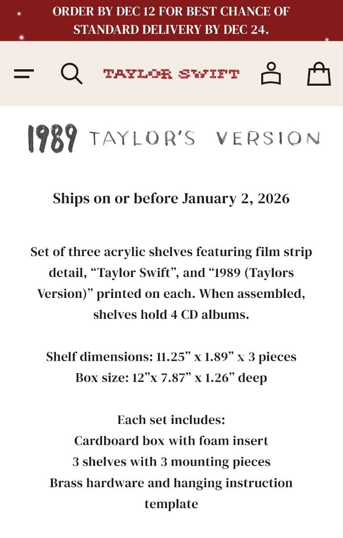 1989年（テイラー版）フィルムストリップCDディスプレイ棚