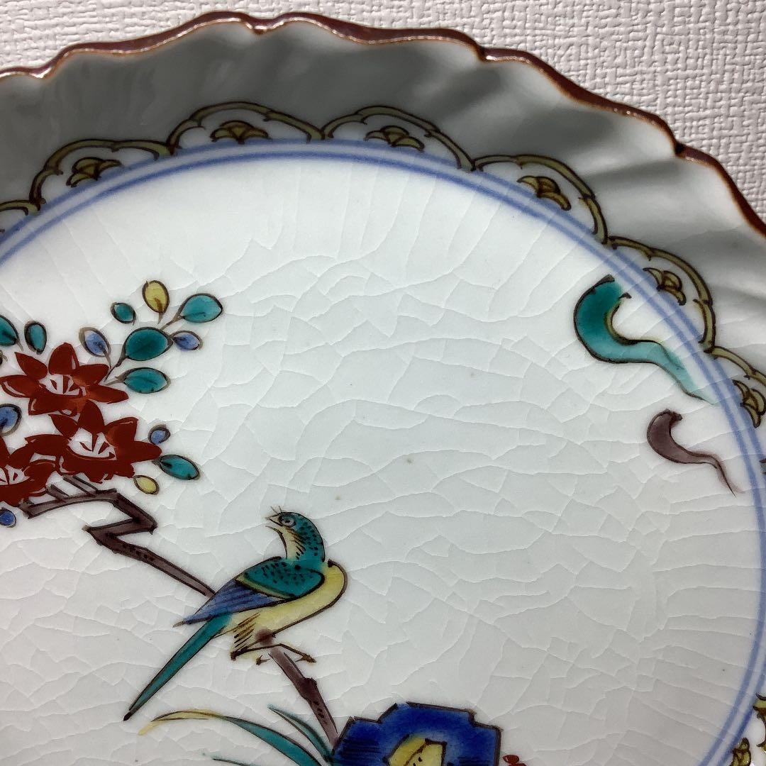 「お値下げ」九谷焼　二代　松本作吉　花鳥絵　銘々皿　五客