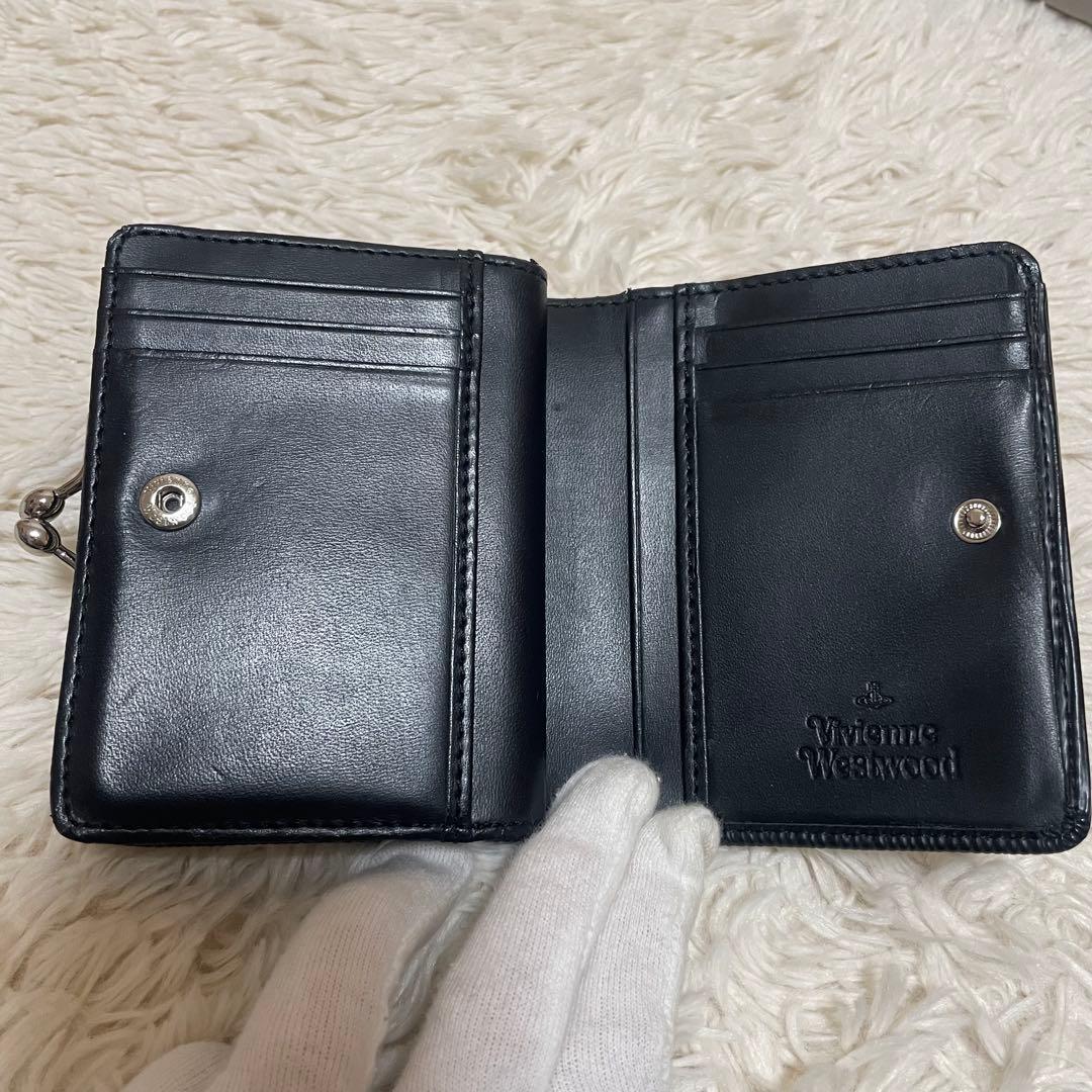 ヴィヴィアンウエストウッド 折り財布 がま口 レディース オーブ　グリーン　黒
