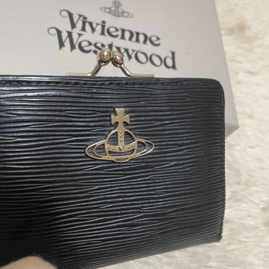 ヴィヴィアンウエストウッド 折り財布 がま口 レディース オーブ　グリーン　黒