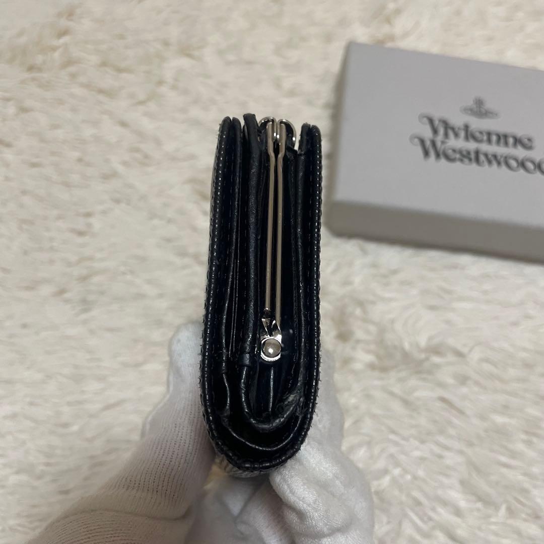 ヴィヴィアンウエストウッド 折り財布 がま口 レディース オーブ　グリーン　黒