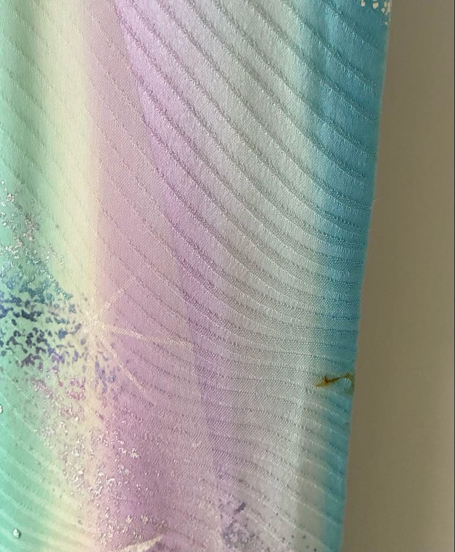 振袖一式セット　振袖/長襦袢/袋帯/他… 着丈160㎝以上　袖丈109㎝　ブルー