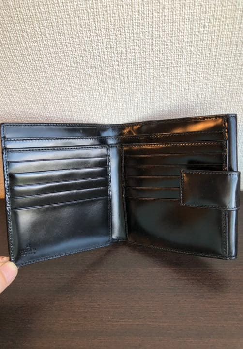 【新品未使用】GUCCI グッチ財布 キャンバスレザーブラック