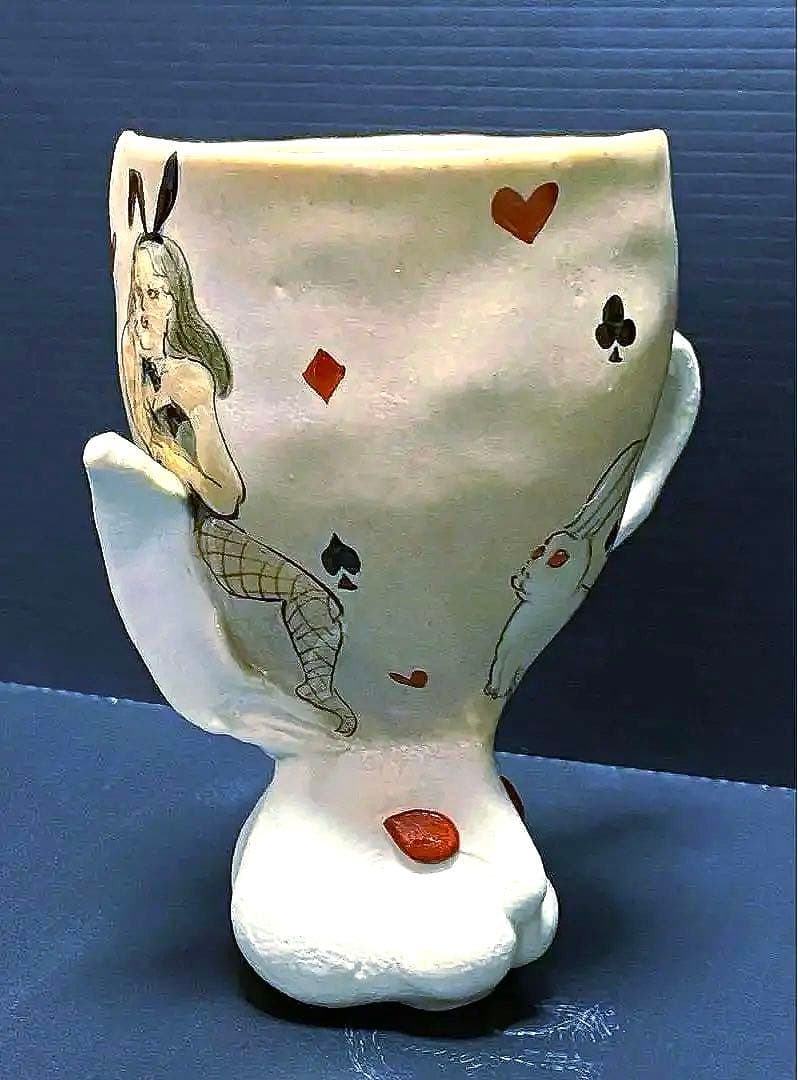 九谷焼 トランプ Alice バニー うさぎ マグカップ 九谷焼 北井真衣