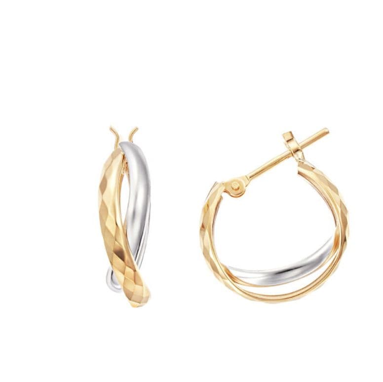 ジュエリーツツミ K18 プラチナ ピアス フープ