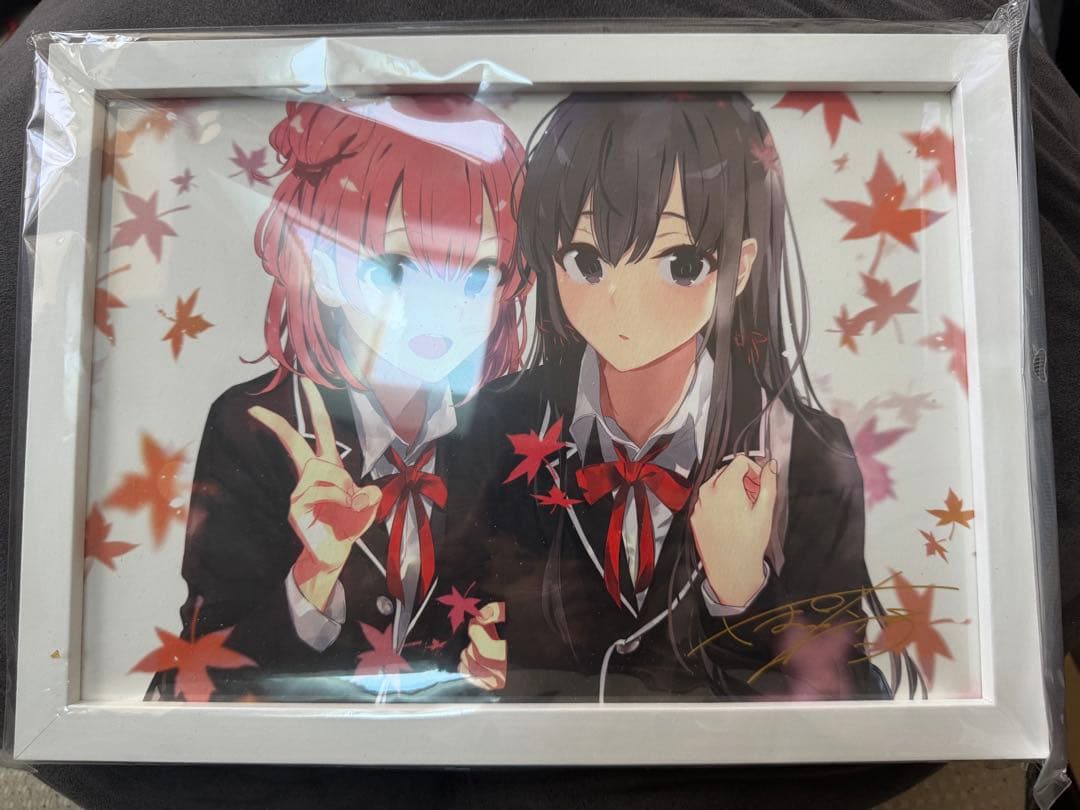 俺ガイル ぽんかん8 ミニアートグラフ　由比ヶ浜結衣＆雪ノ下雪乃　版上サイン入り