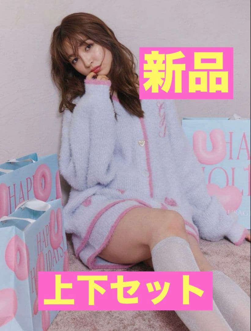 gelato pique/ジェラートピケ/ラメフェザーカーディガンとハーフパンツ